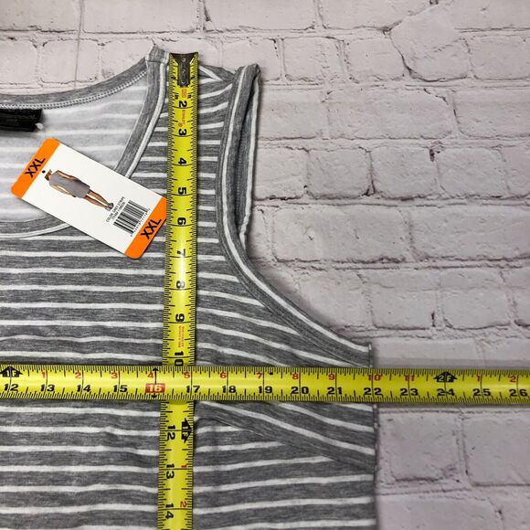 NWT 32 Degree Cool Women Sleeveless Pullover Striped Dress Size XXL Gray B272 -5 - Picture 4 of 15